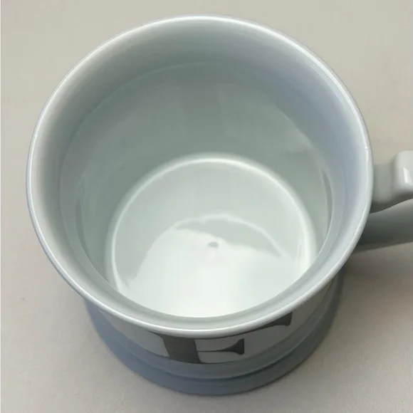 Williams Sonoma Black White Porcelain Monogram Letter Initial Mug “ F" - Picture 4 of 5